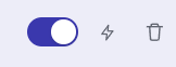 The sell switch on the account card, turned on